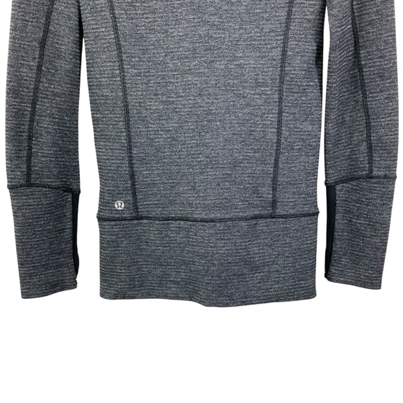 LULULEMON Size 2 Gray and Black Zip-Up Hoodie Womens Jacket - Picture 8 of 10